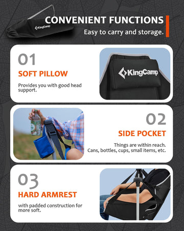 KingCamp hammock chair shoulder carry bag enables effortless transport.