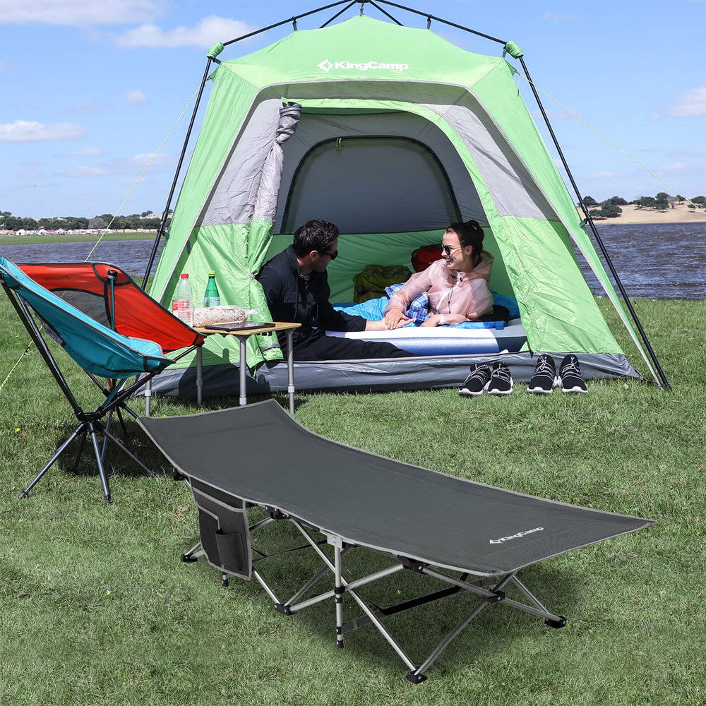 KingCamp cot folded compact for car trunk storage