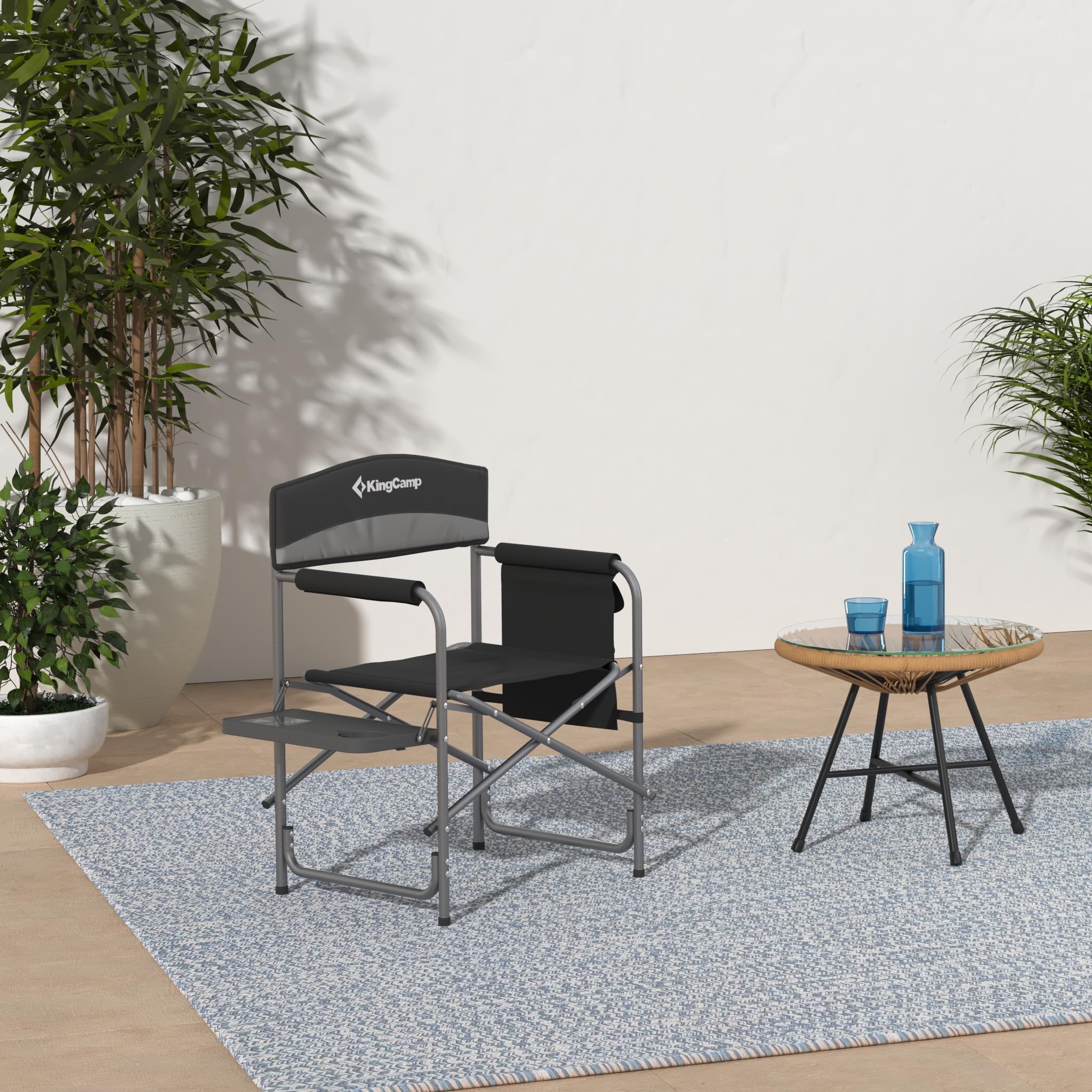 KingCamp heavy-duty directors chair back support for comfort during events