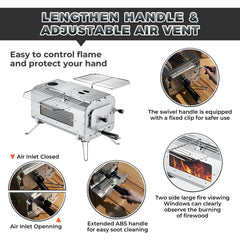 KingCamp hot tent stove chimney storage keeps pipes organized for transport.