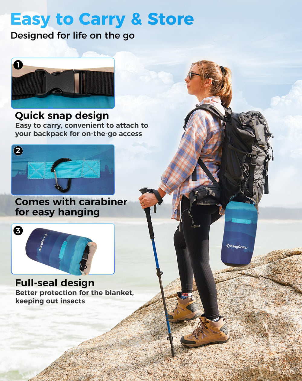 KingCamp ingCamp Ultralight Blanket as a picnic mat on grass