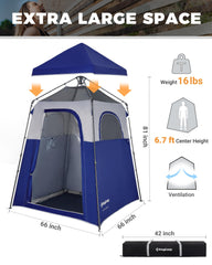 KingCamp Instant Shower Tent with superior-stability poles for sturdy outdoor use