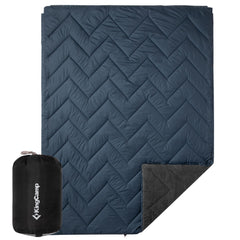 KingCamp large blanket with Sherpa lining provides plush warmth for chilly outdoor moments
