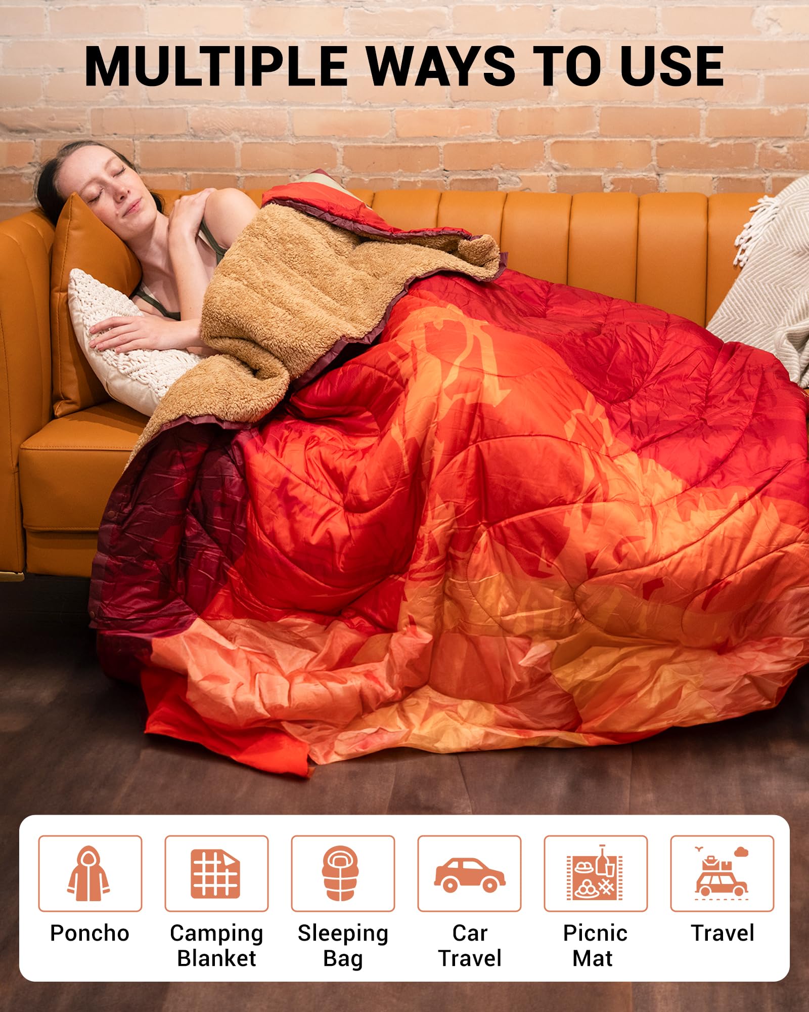 KingCamp blanket used as picnic mat for outdoor seating