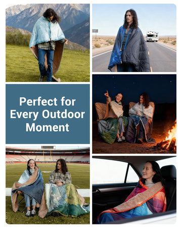KingCamp blanket as a picnic mat for versatile outdoor setup