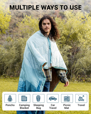 KingCamp blanket illustrating two-person use for shared warmth