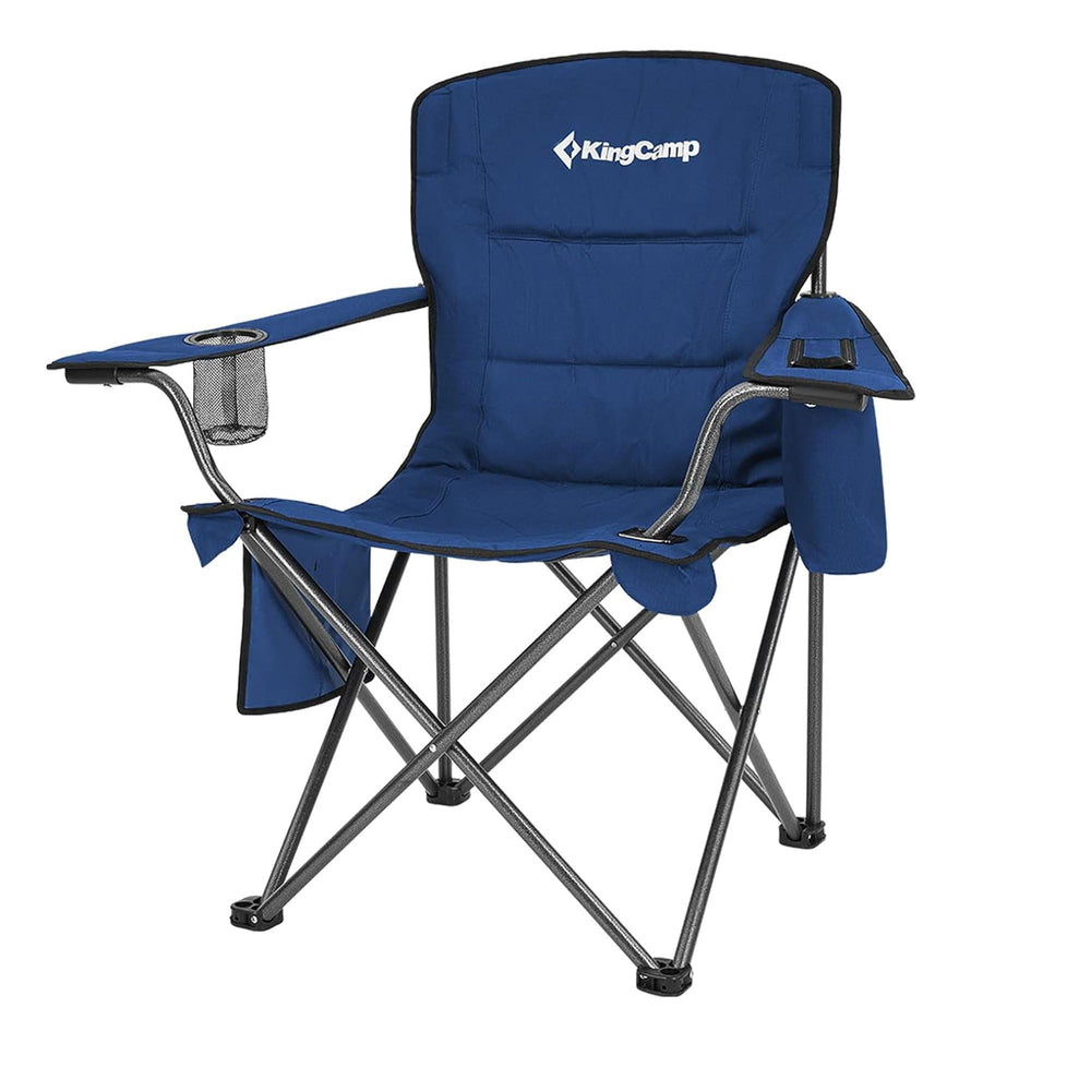 KingCamp lounge chair with rubber feet stays stable on uneven ground.