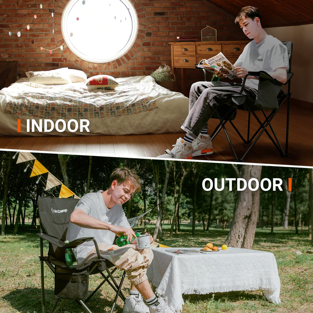 KingCamp outdoor lounge chair in use on beach or patio setting.