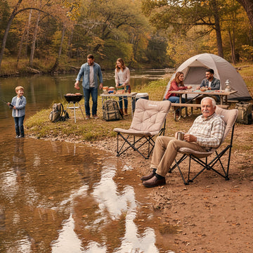 KingCamp oversized butterfly chair with cloud padding for all-day comfort.