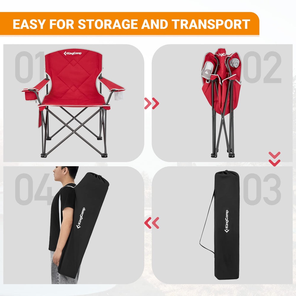 KingCamp oversized-chair-600d-fabric enhances durability.