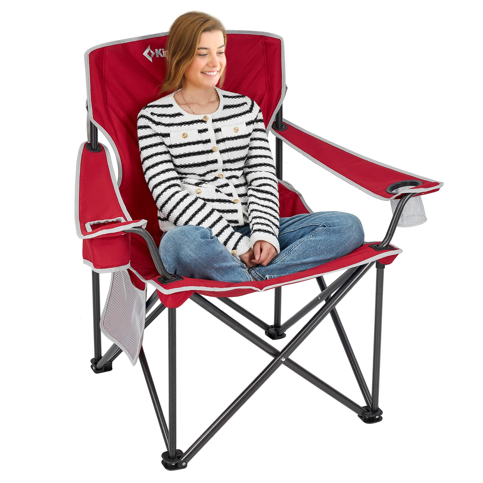 KingCamp oversized-chair-folded-compact for simple storage.