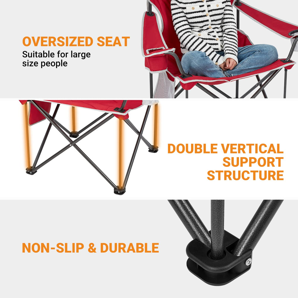 KingCamp oversized-chair-side-pocket stores keys and sunglasses.