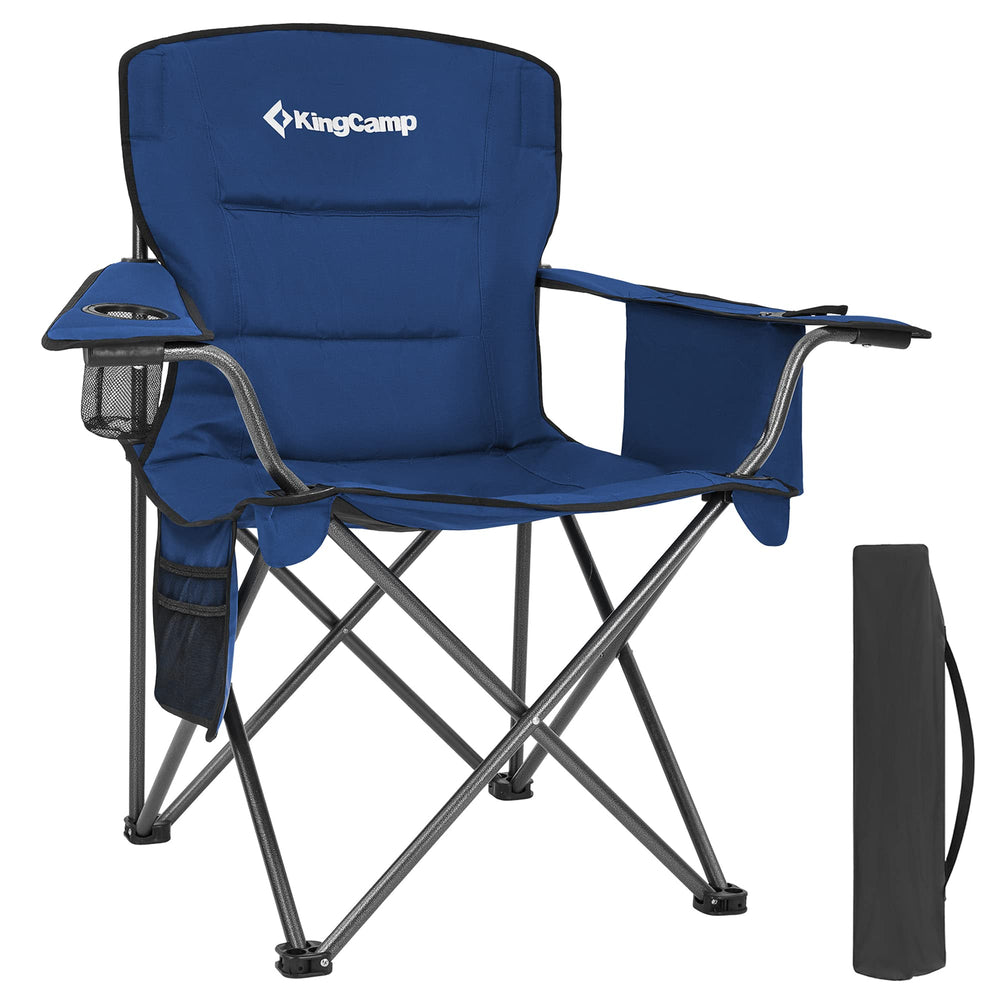 KingCamp chair folded with carry bag for easy transport and storage.