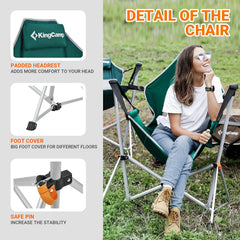 KingCamp green folded bag demonstrates compact storage and carry