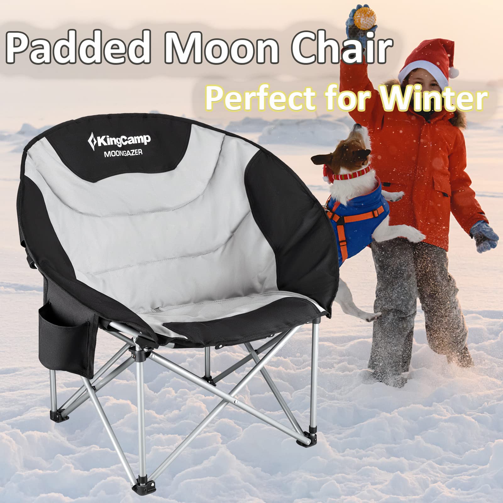 Two-pack KingCamp chairs provide versatile outdoor seating.