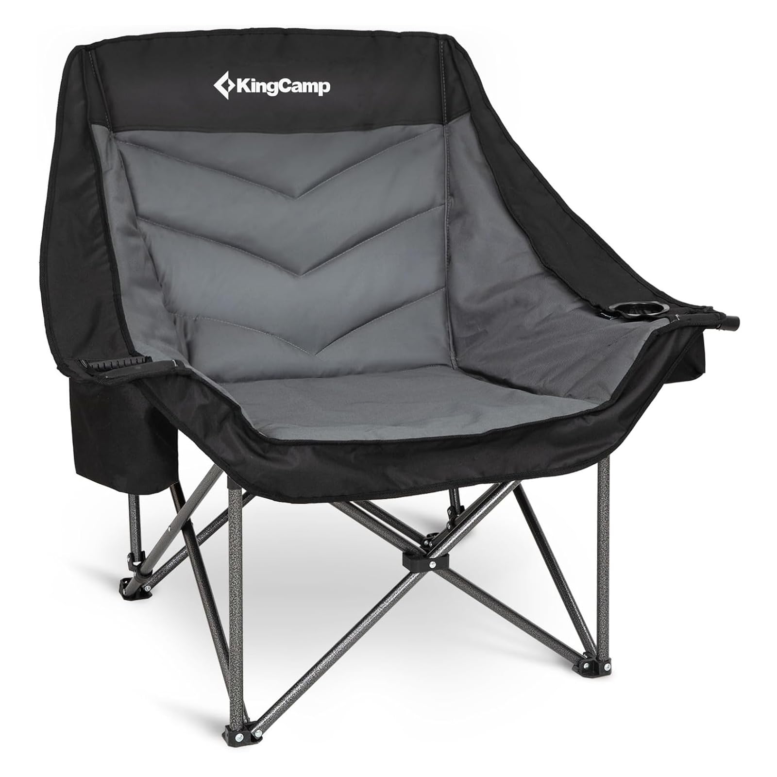 KingCamp oversized XL chair front view with wide seat for tall guests
