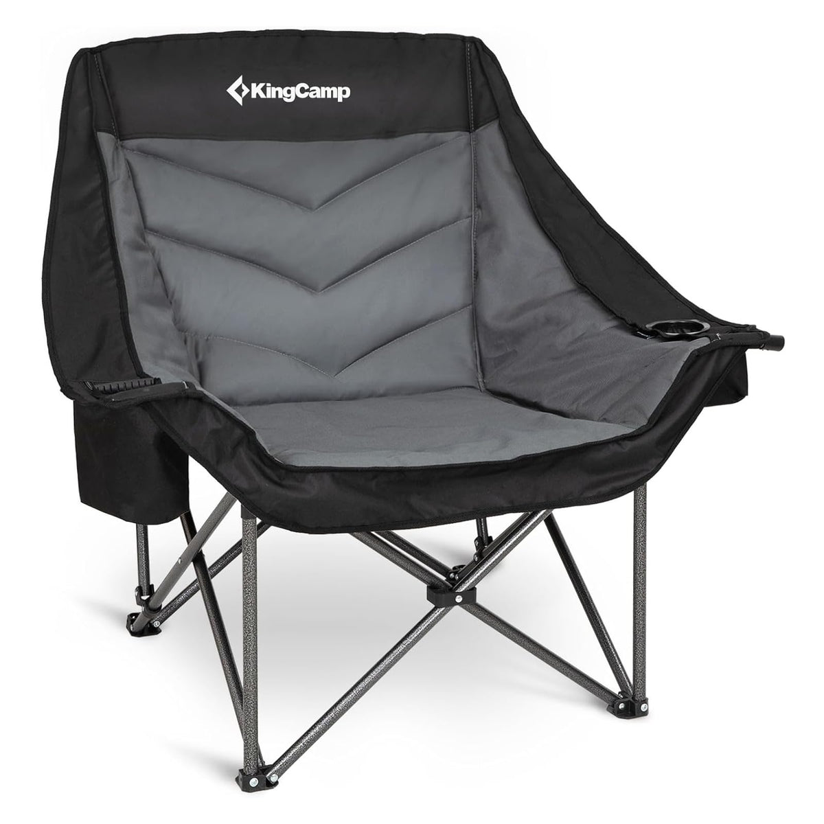 KingCamp oversized XL chair front view with wide seat for tall guests
