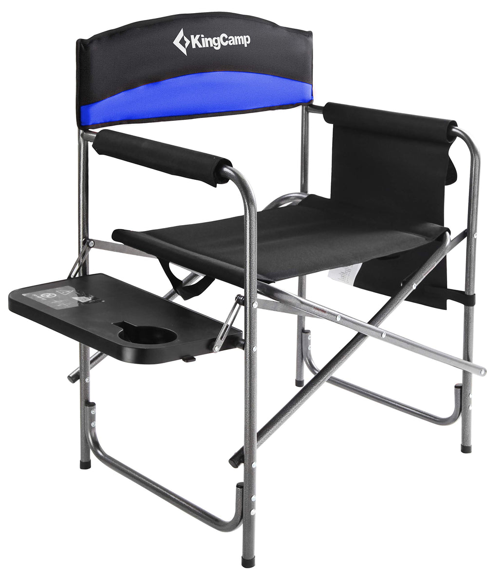 KingCamp portable camping chair with side table and cup holder for easy beach picnics