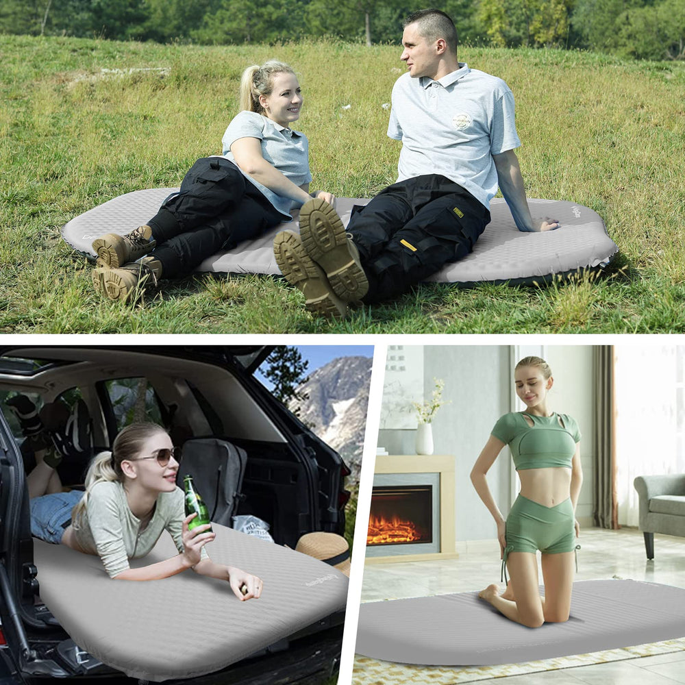 KingCamp portable camping pad folded compactly for easy transport