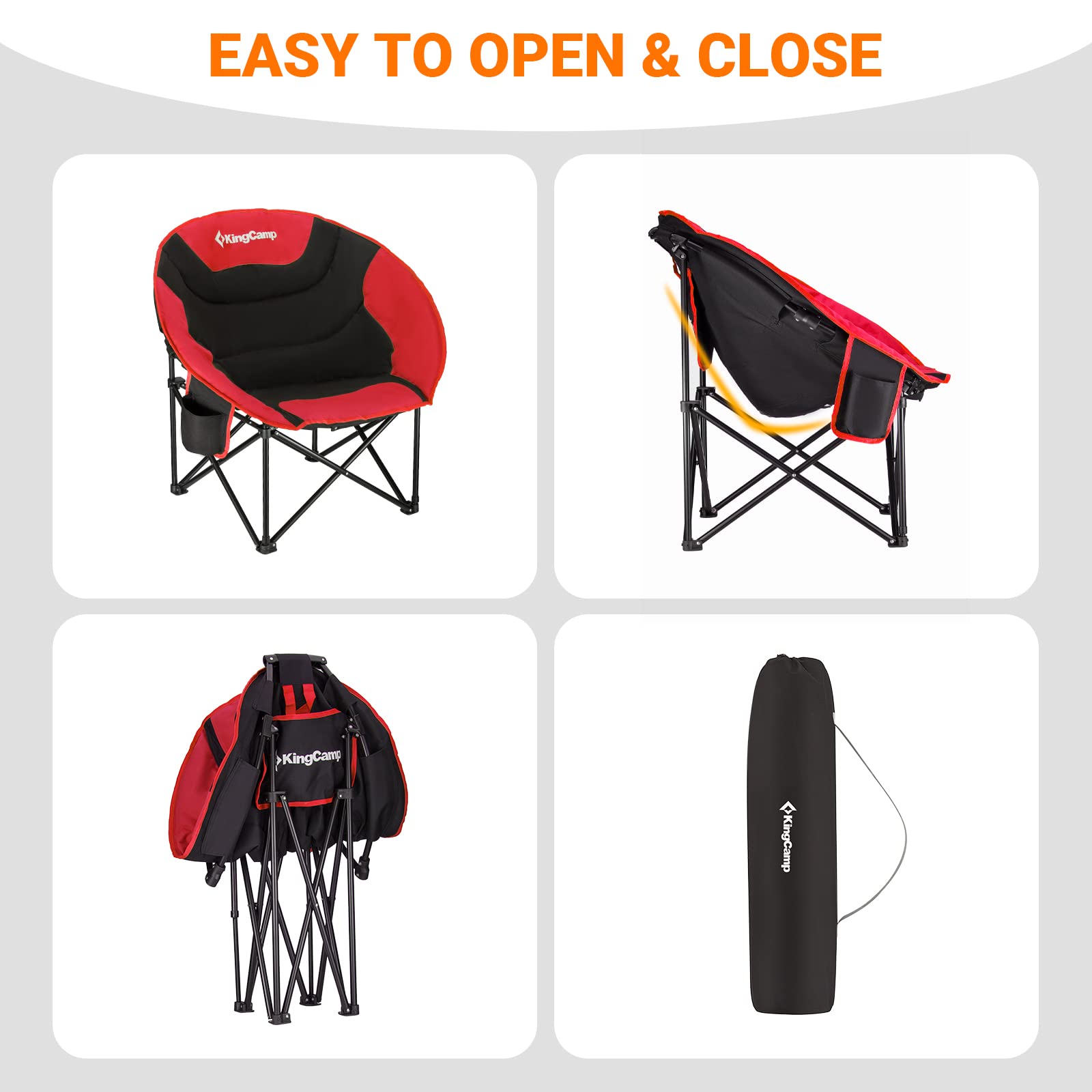 KingCamp portable carry bag simplifies transport and storage.