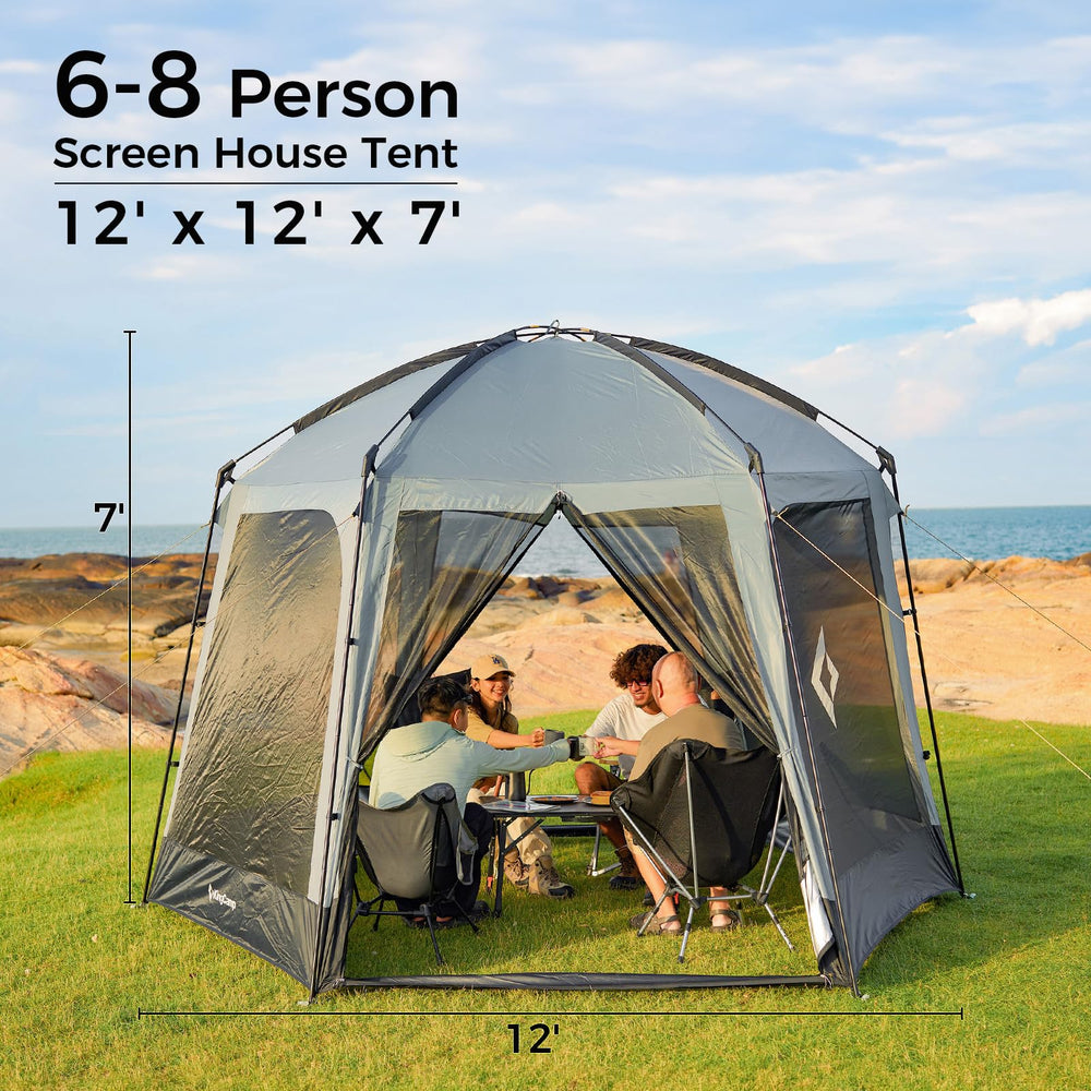 KingCamp screen tent 360 ventilation keeps air moving on warm afternoons.