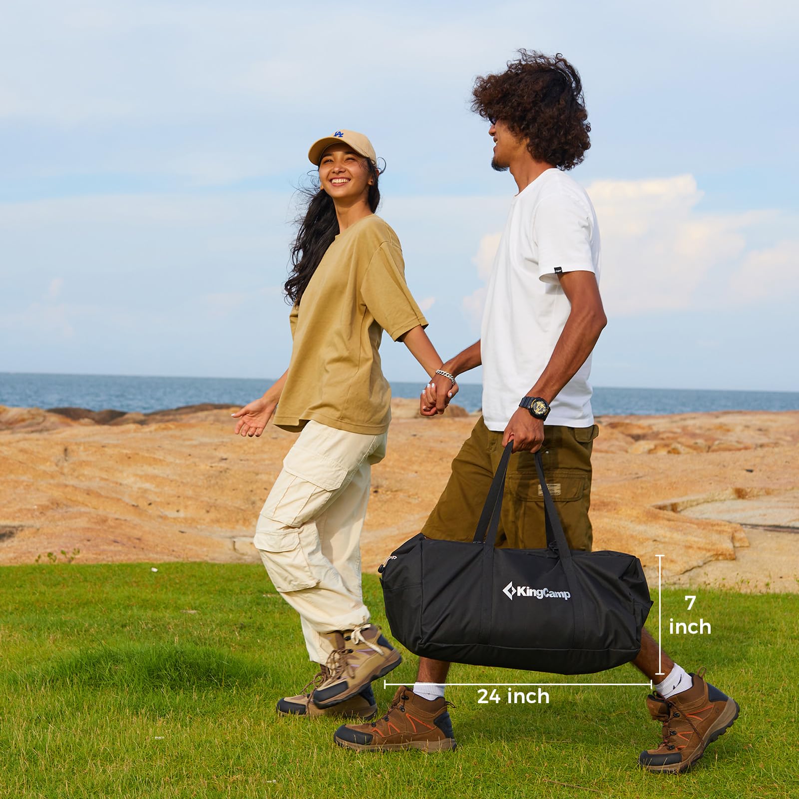 KingCamp screen tent compact pack size makes transport effortless.