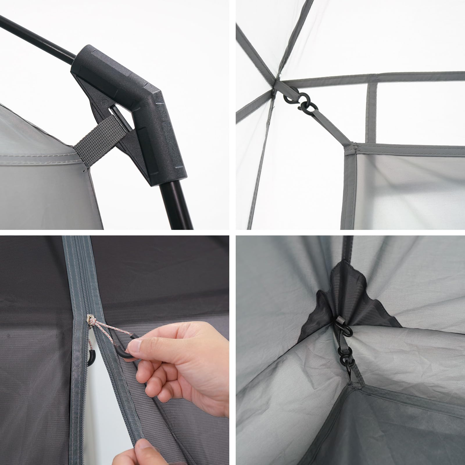 KingCamp screen tent tear-resistant Oxford fabric endures long outdoor use.