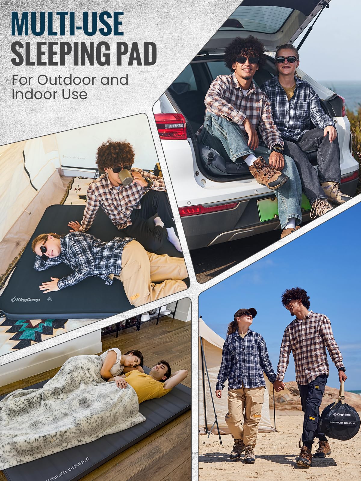 KingCamp PVC-free sleeping pad material keeps camping comfortable and safe.