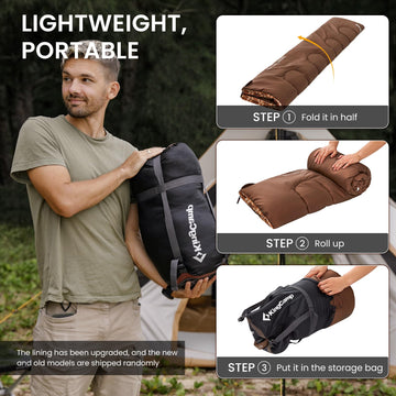 KingCamp sleeping bag bottom zipper opens for extra ventilation on warmer nights.