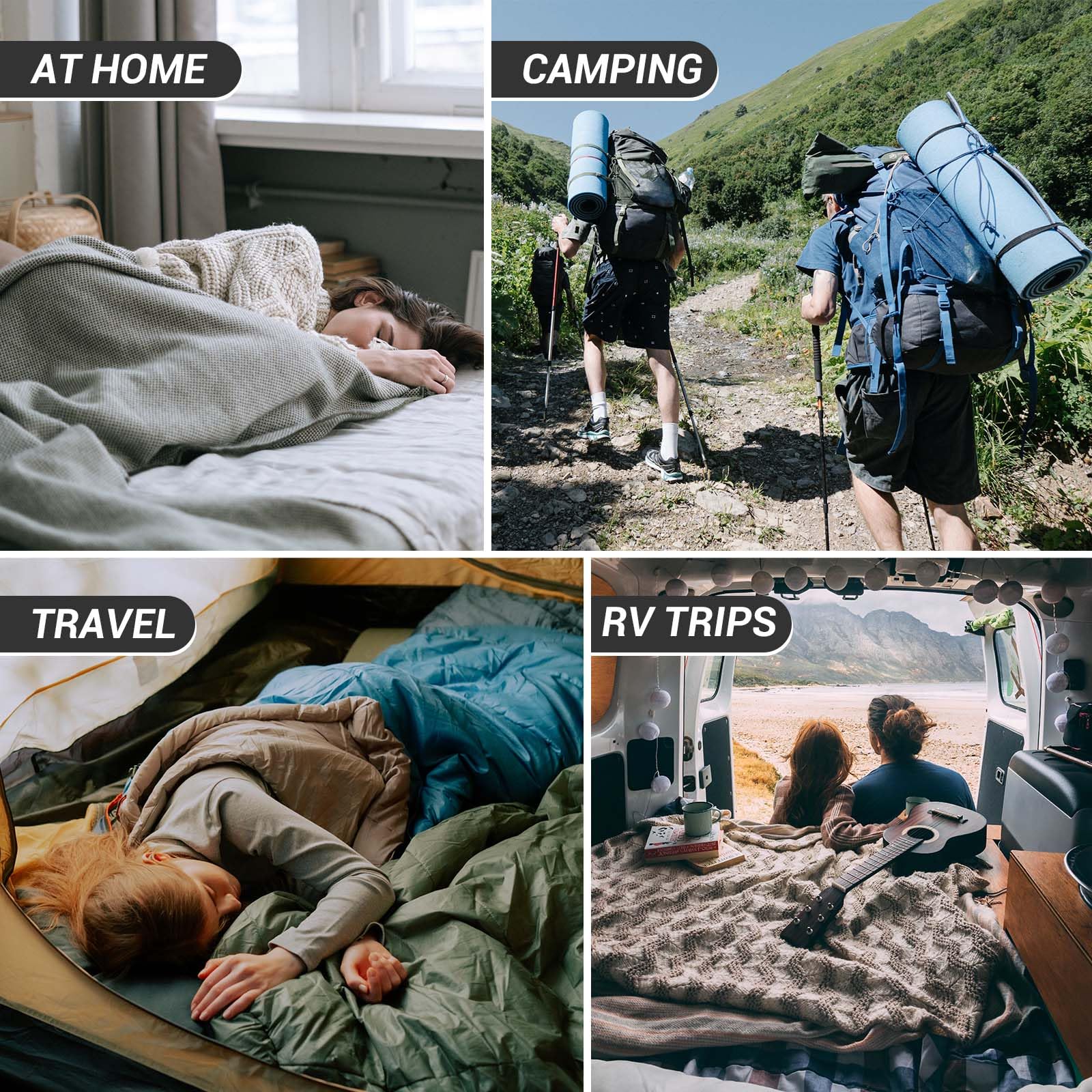 KingCamp XL hooded sleeping bag features adjustable hood for customizable warmth.