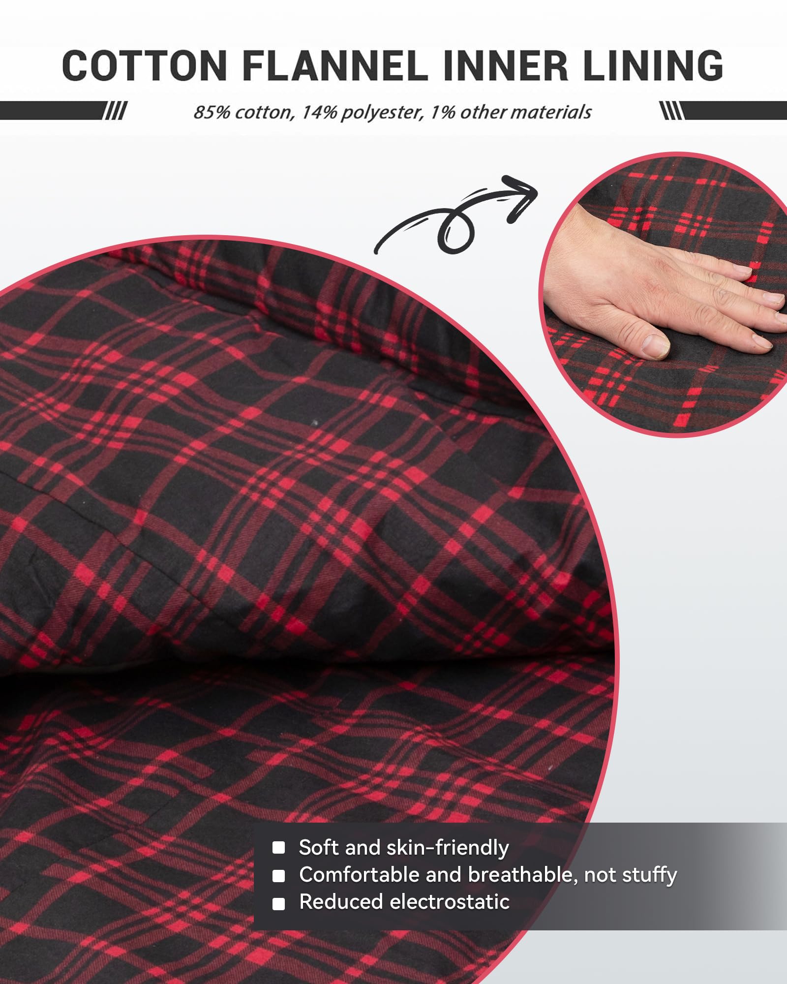 KingCamp XL hooded sleeping bag compression bag enables easy packing.