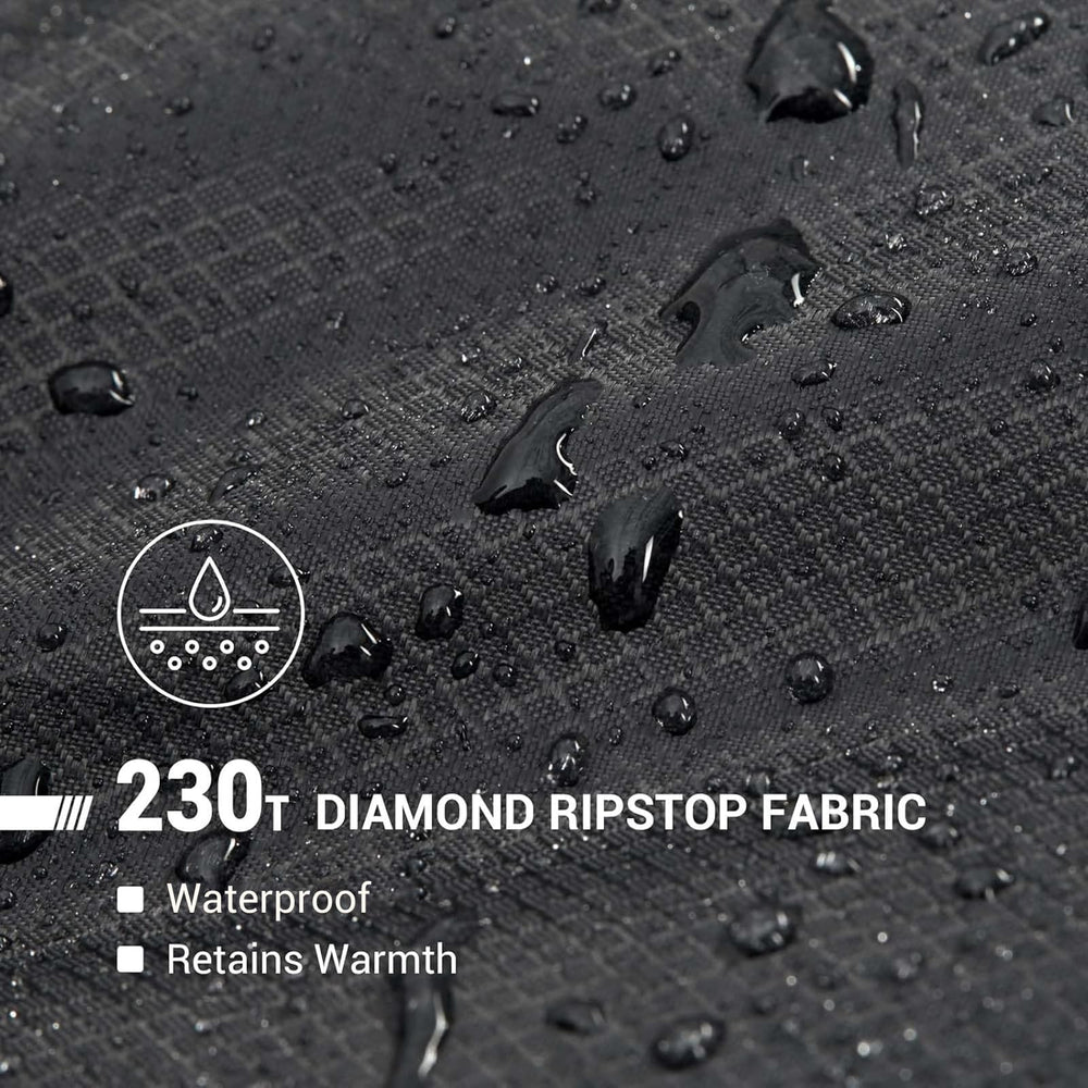 KingCamp XL hooded sleeping bag extended size supports generous sleeping space for one.