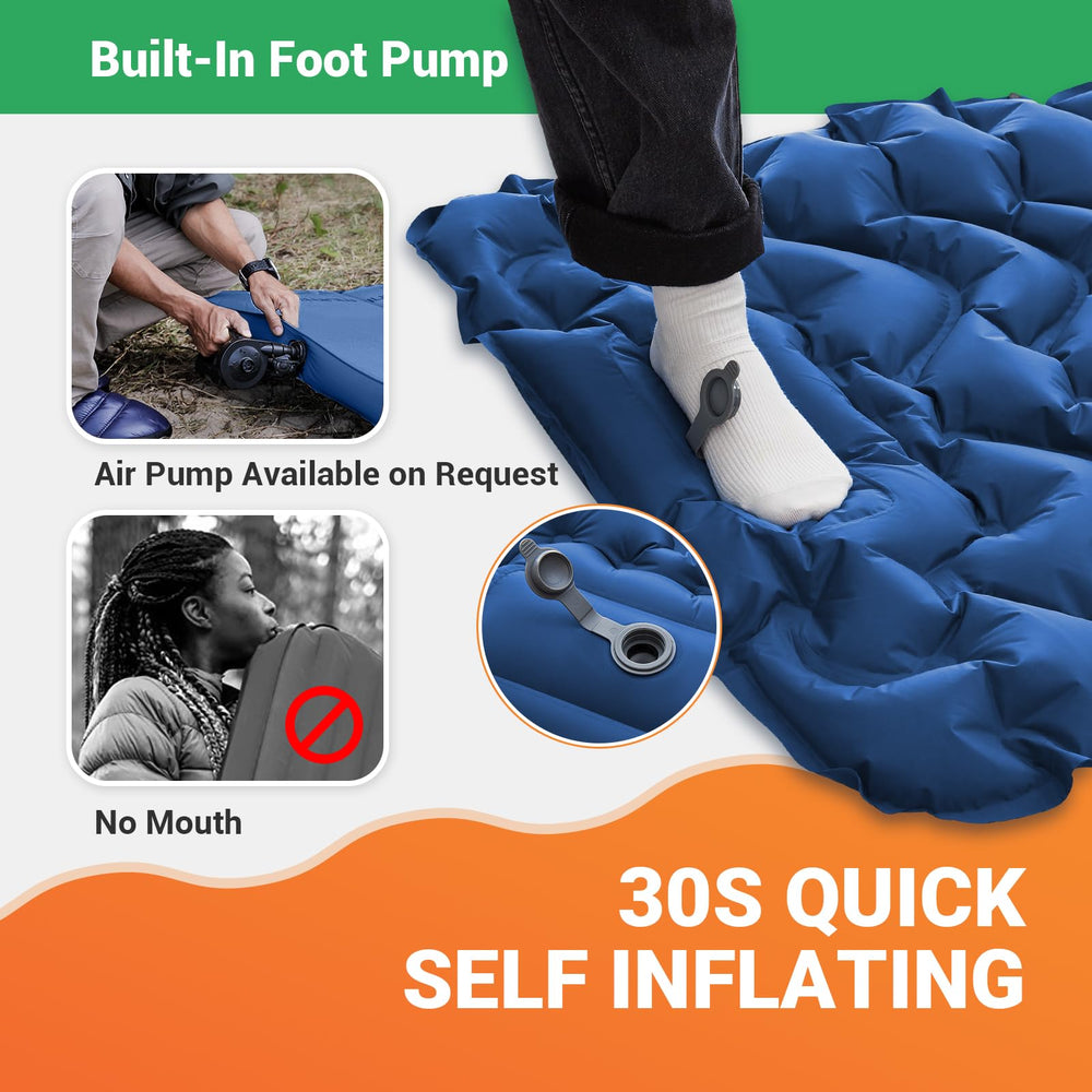KingCamp sleeping pad two-pack enables easy twin bed setup outdoors.