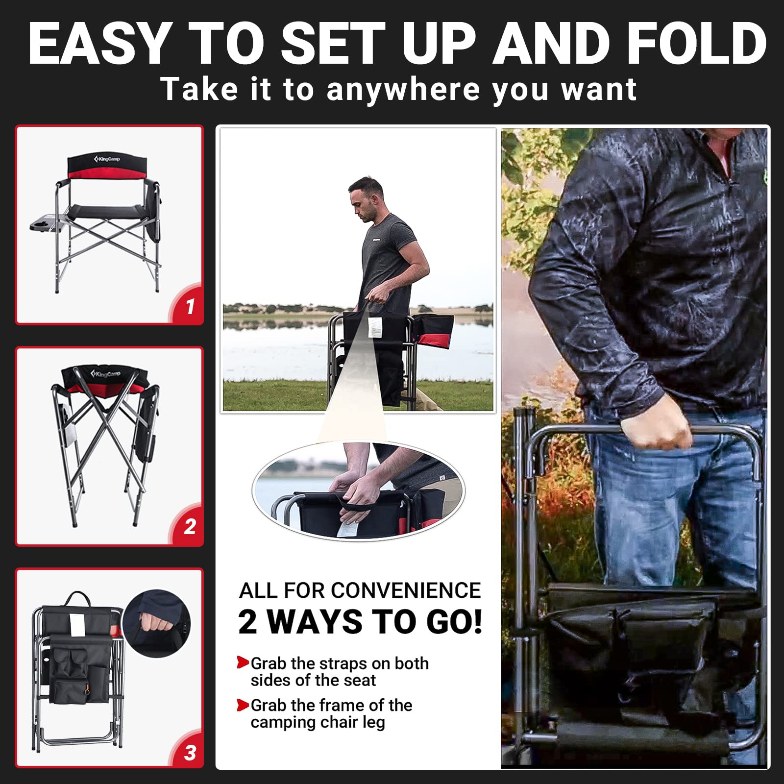 KingCamp steel tube frame provides sturdy outdoor support
