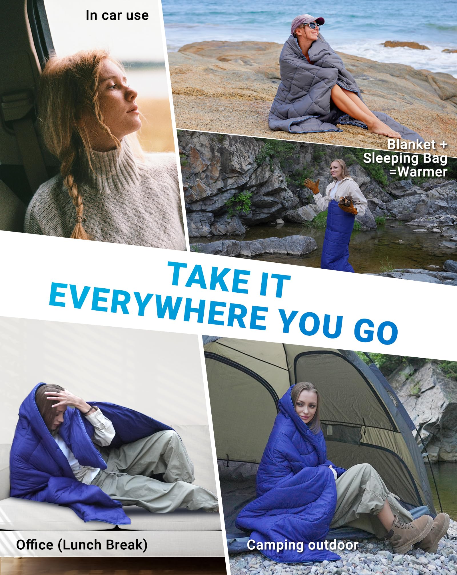 KingCamp ultralight blanket ready for care, machine washable after trips.
