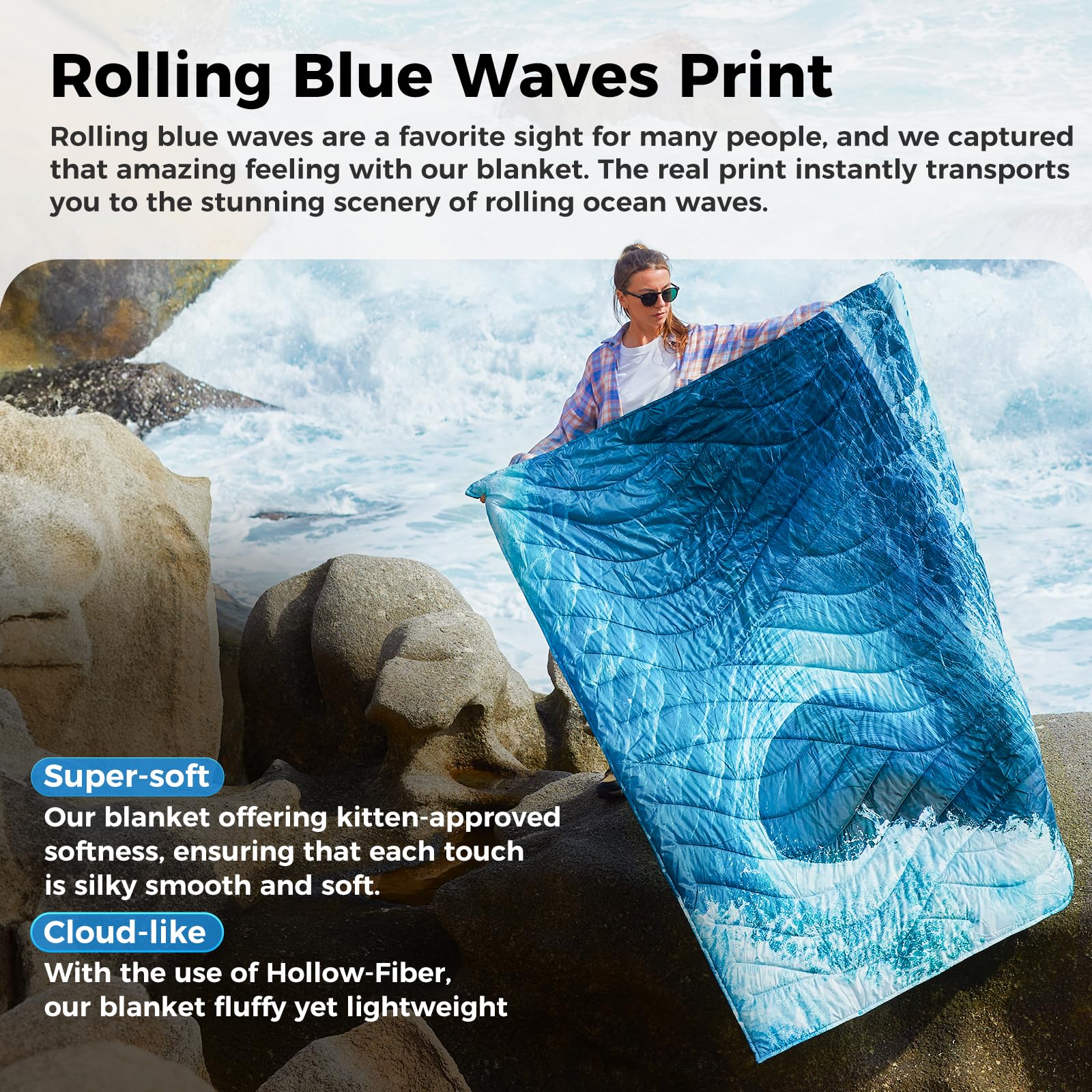 KingCamp Ultralight Blanket contour quilting ensures even warmth.