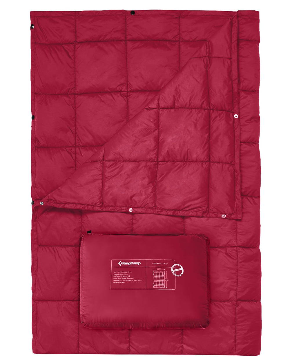 KingCamp ultralight blanket packable-compact shows portable design for travel.