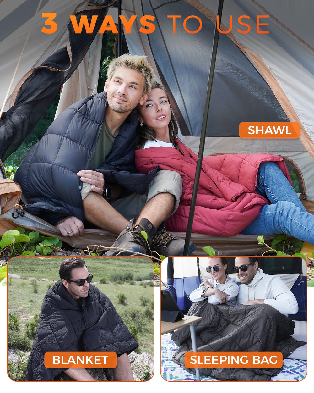 KingCamp ultralight blanket packs into a compact stuff sack for travel