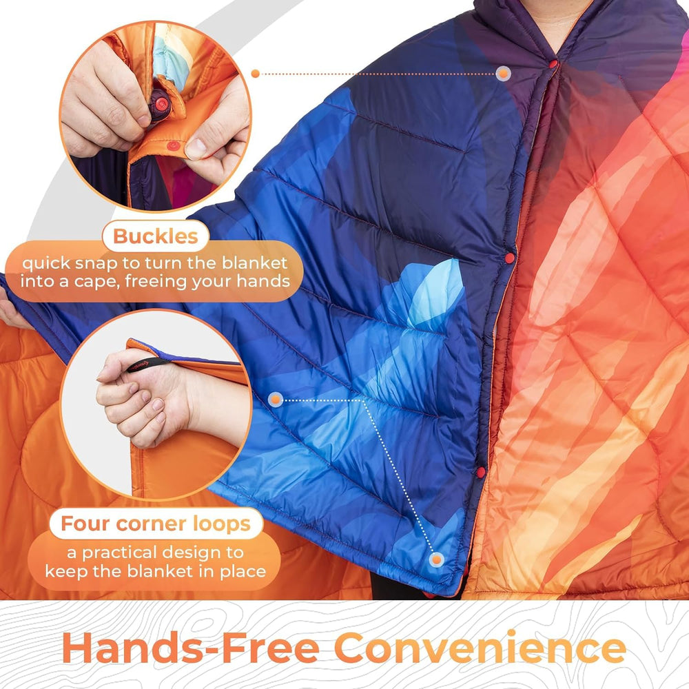 KingCamp Ultralight Blanket can wrap two people using corner loops