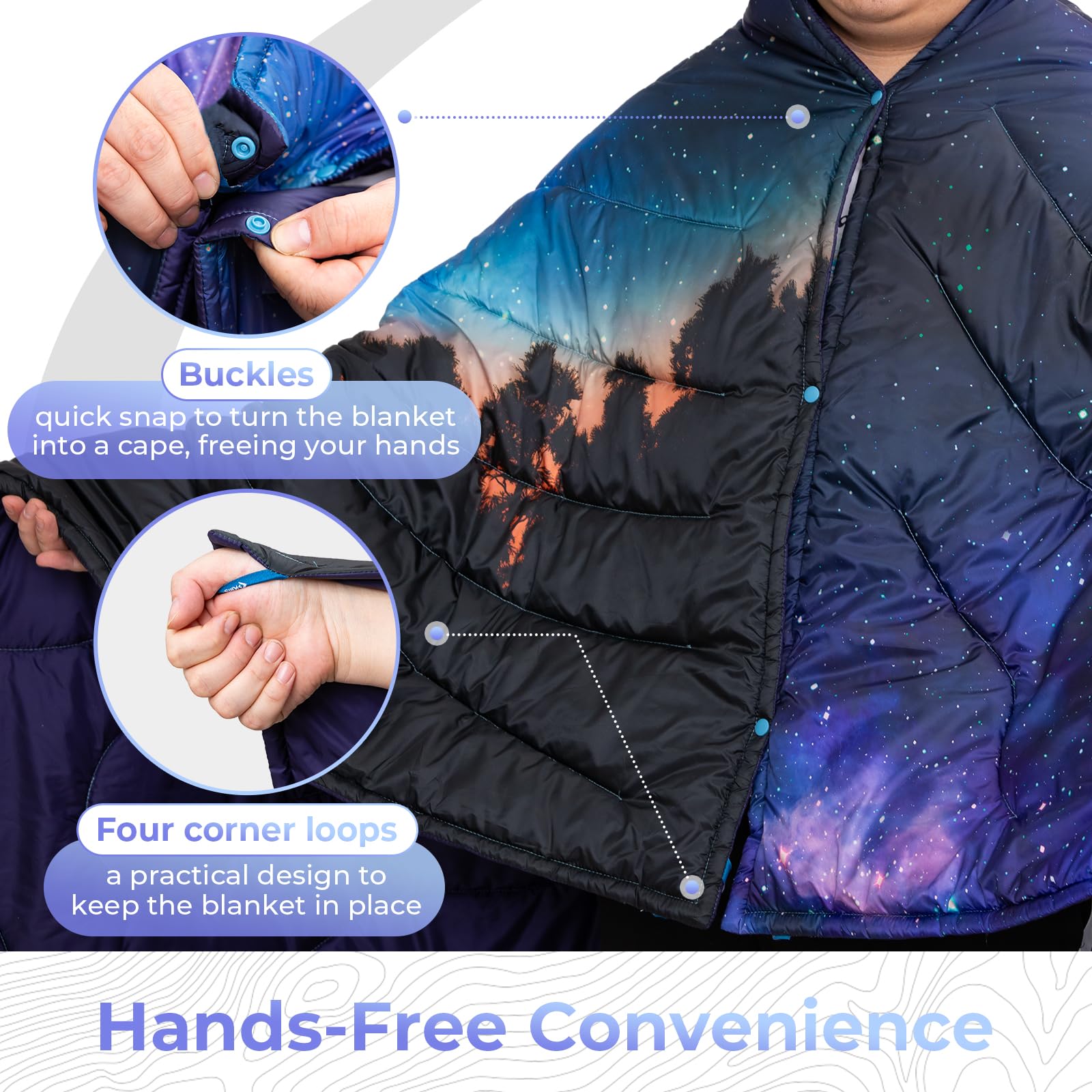KingCamp ultralight blanket contour quilting ensures even warmth distribution.