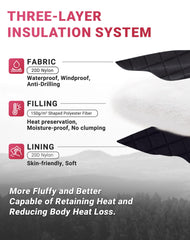 KingCamp ultralight blanket worn as a shawl for hands-free warmth.