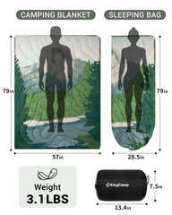 KingCamp Wearable Blanket with Snap Buttons enables hands-free warmth on camping.