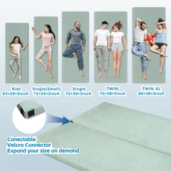 KingChii memory foam camping mattress folded in travel bag for road trips