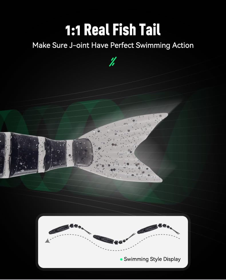 KINGDOM J-Joint Monster Bite lure joint body simulates real fish motion