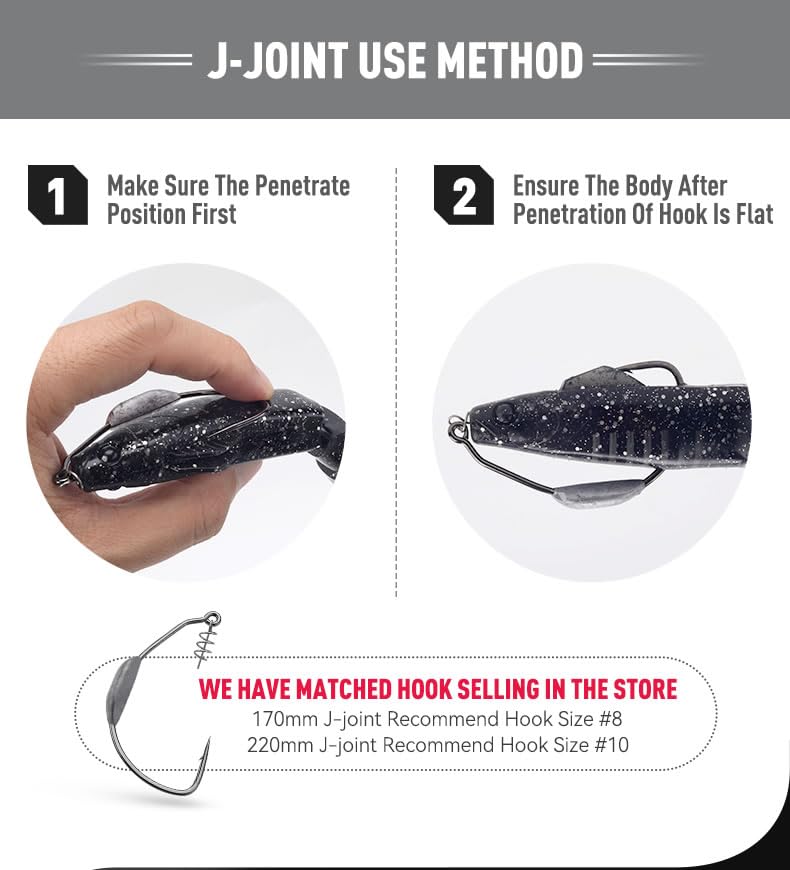 KINGDOM J-Joint Monster Bite lure demonstrates lifelike swim action