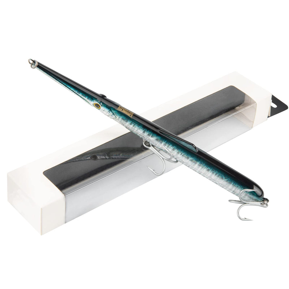 KINGDOM pencil lure casting distance enhancement through gravity transfer system