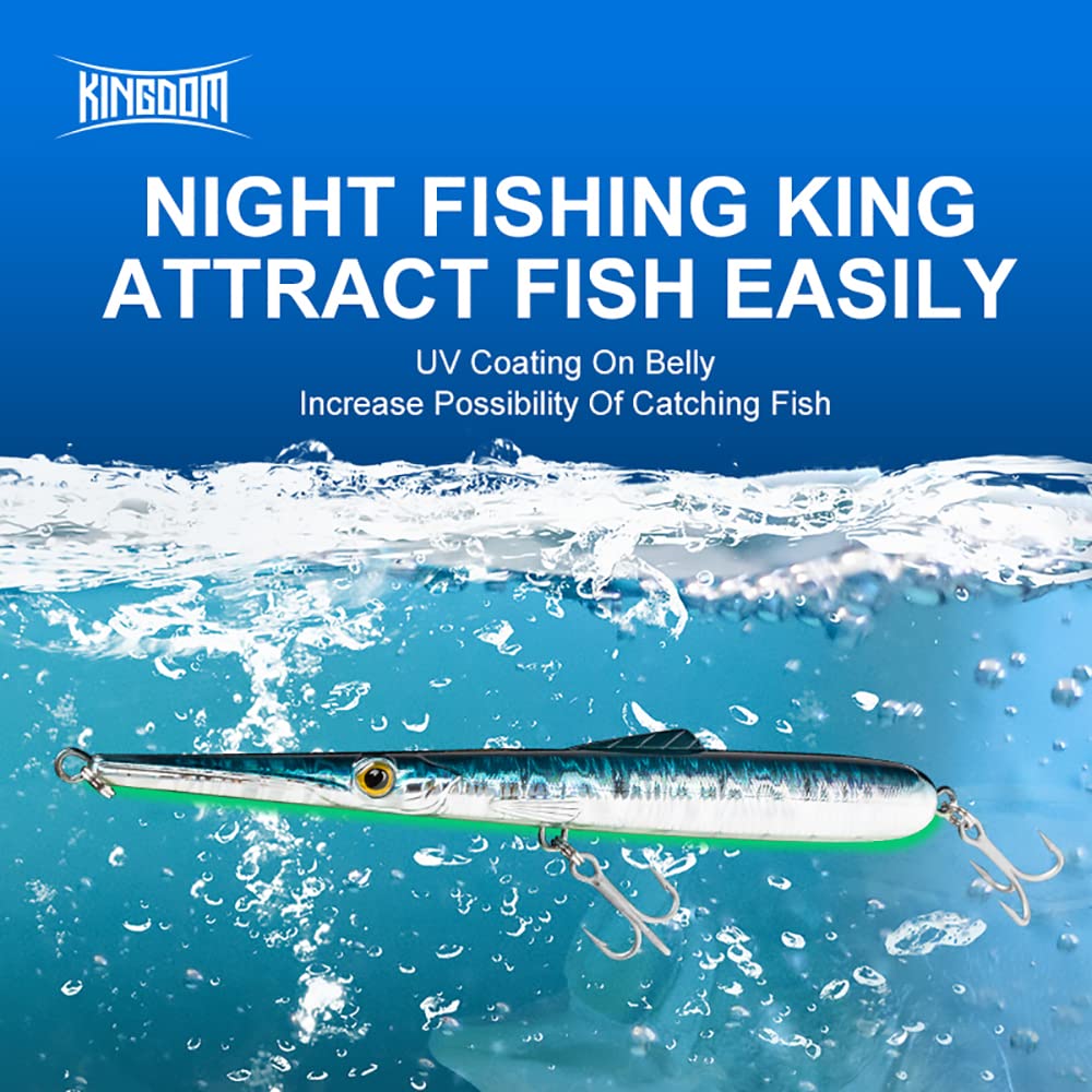 KINGDOM pencil lure close-up finish showing realistic pattern