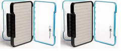 Kingfisher waterproof fly box open showing dual-sided storage for large flies