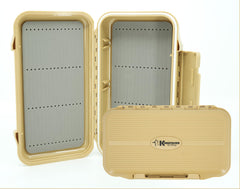Kingfisher waterproof fly box in black with double-sided inserts