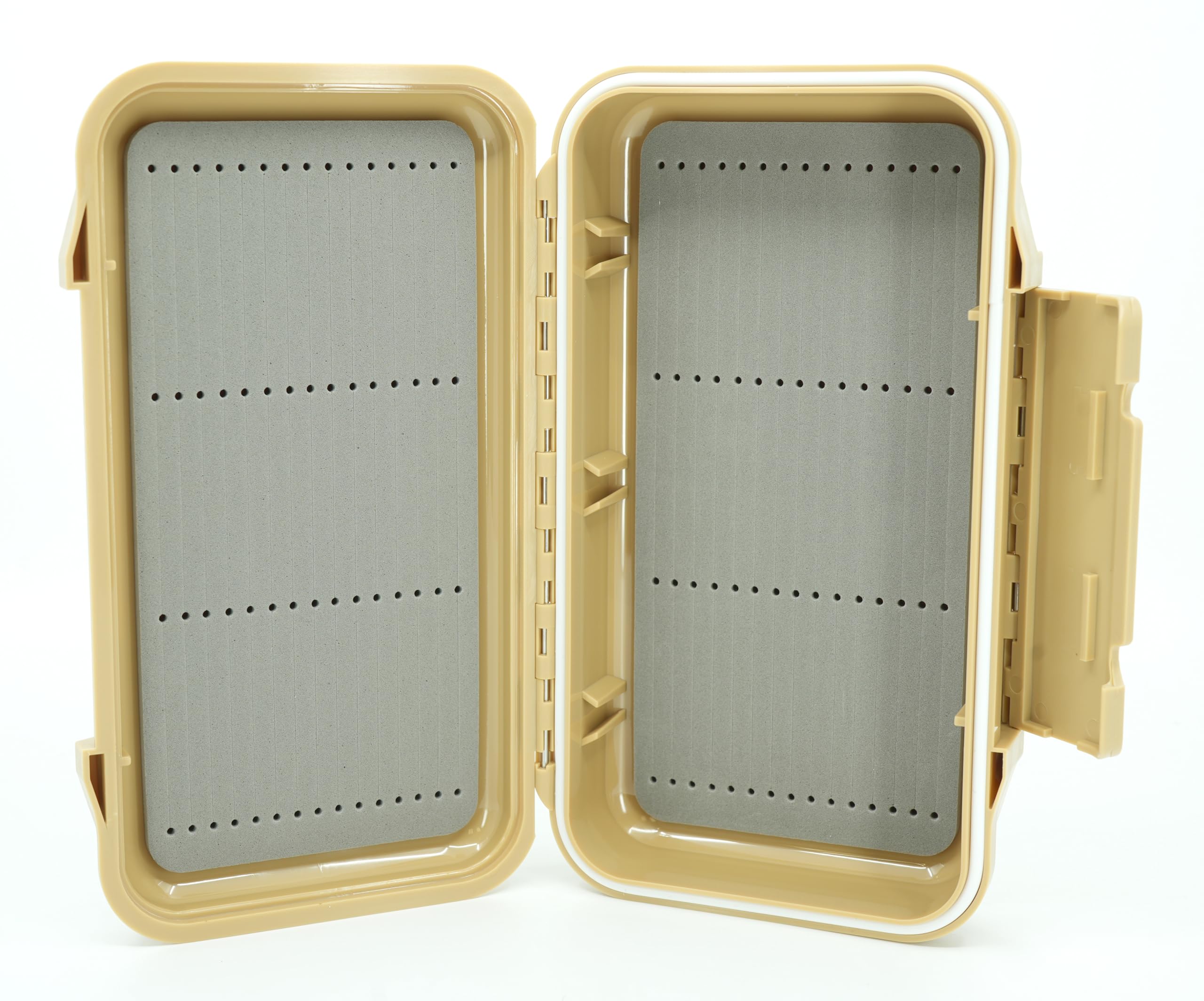Kingfisher waterproof fly box in tan color